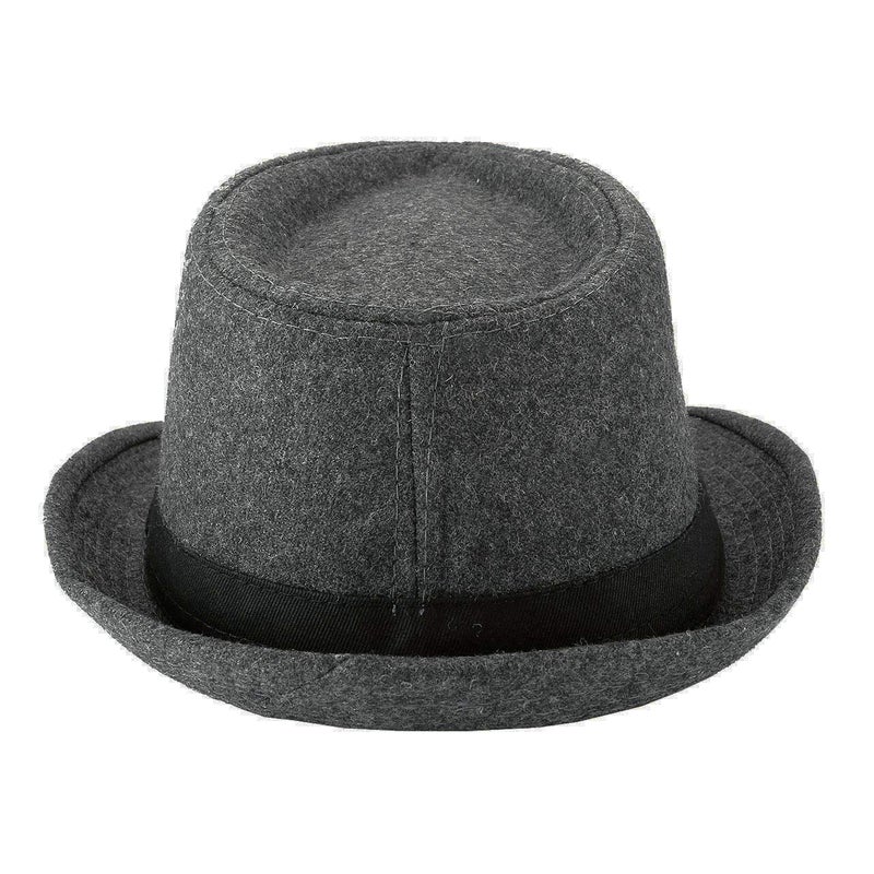 FALETO Unisex Classic 20s Trilby Fedora Hat with Band Casual Jazz Cap Manhattan Grey - Image 5